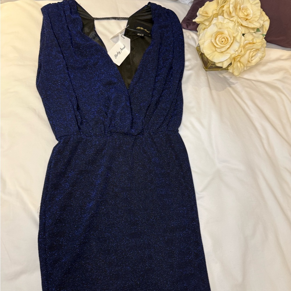 Funky Soul Blue Sparkly mini Dress